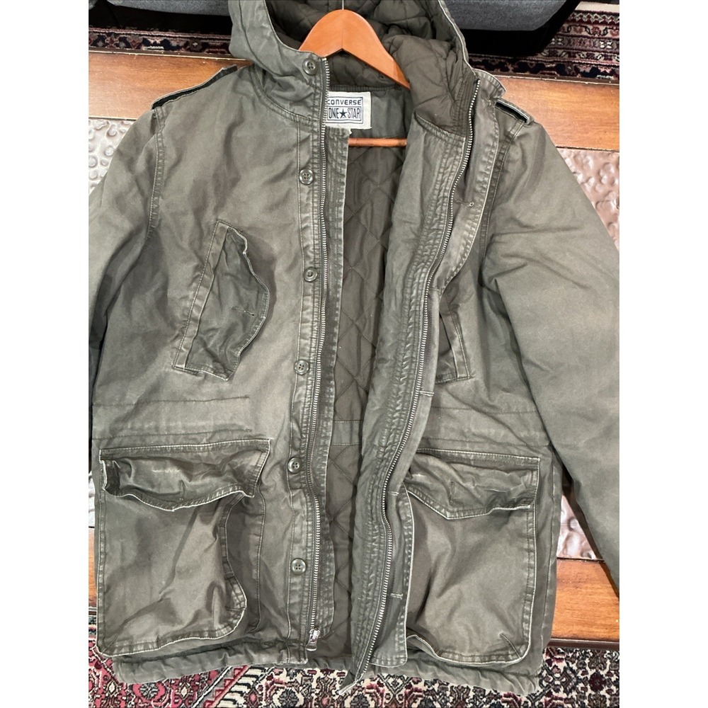 Converse Military Field Jacket, Army Green, Men's Small, Farm Chore Coat, Lined - Picture 10 of 16